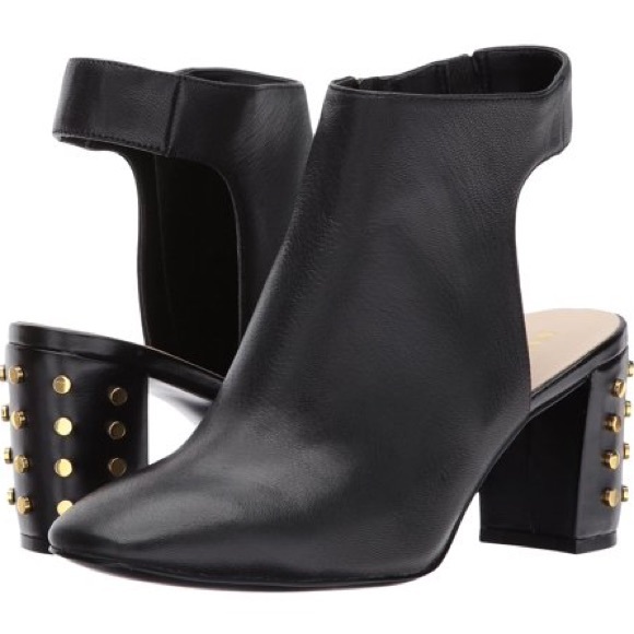 NINE WEST Leather Square Toe Booties - Picture 3 of 4